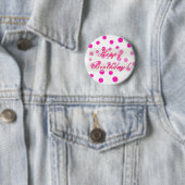 Happy Birthday Polka Dot Button (In situ)