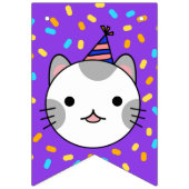 Happy Birthday Polka Dot Cat Vlaggetjes (Eerste vlag)