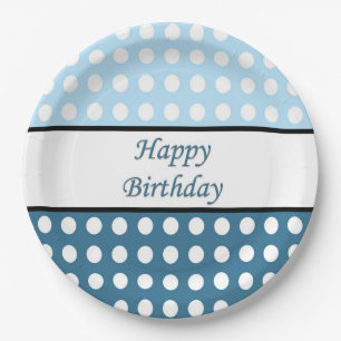 Happy Birthday Polka Dot Papieren Bordje