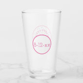 Happy Birthday Polka Dot Pink Cake Slice Candle Glas (Achterkant)