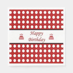 Happy Birthday Polka Dot Servet
