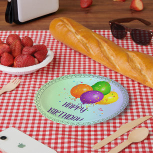 Happy Birthday, populair design, Papieren Bordje