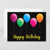 Happy birthday postcards briefkaart (Voorkant / Achterkant)