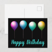 Happy birthday postcards briefkaart (Voorkant / Achterkant)