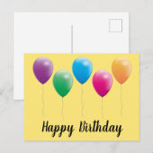 Happy birthday postcards briefkaart (Voorkant / Achterkant)