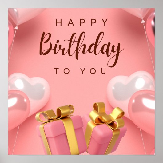 Happy Birthday Poster (Voorkant)