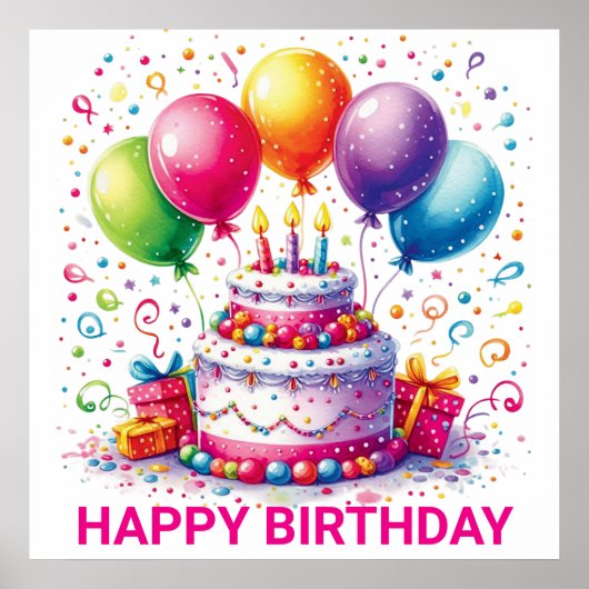 Happy Birthday Poster (Voorkant)