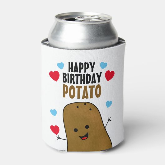 Happy Birthday Potato Blikjeskoeler (Blikje Voorkant)