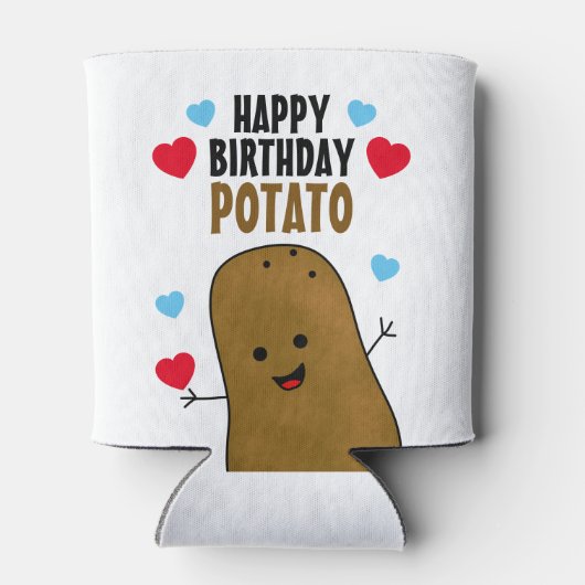 Happy Birthday Potato Blikjeskoeler (Achterkant)