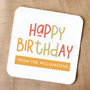 Happy Birthday Preppy Playful Fun Family Greeting Notitiekaartje