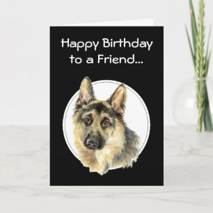 Happy Birthday Priceless Friend, German Shepherd Kaart