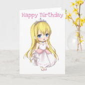 Happy Birthday Princess Card Kaart (Gele Bloem)