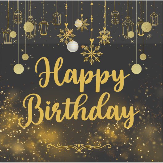 Happy Birthday Printed Sticker (Devant)