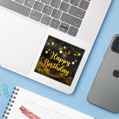 Happy Birthday Printed Sticker (Laptop met iPhone)