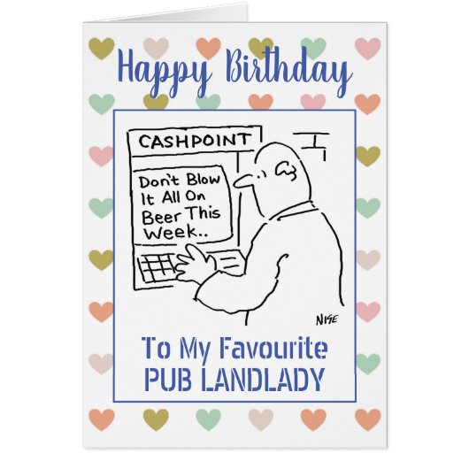 Happy Birthday Pub Landlady (Voorkant)
