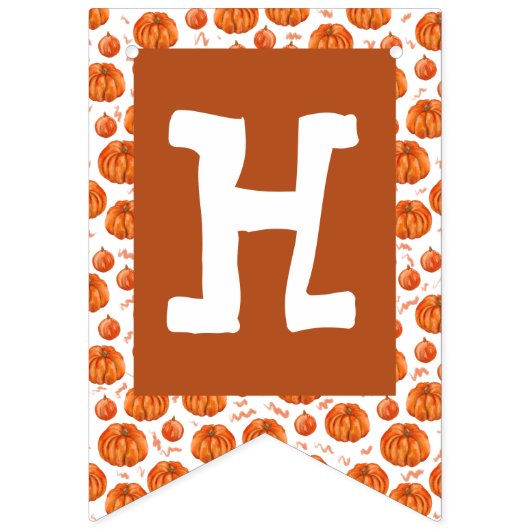 Happy Birthday Pumpkin Party Banner (Tweede vlag)