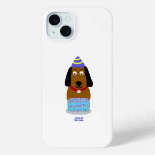 Happy Birthday Pup Apple iPhone 15 Plus Hoesje