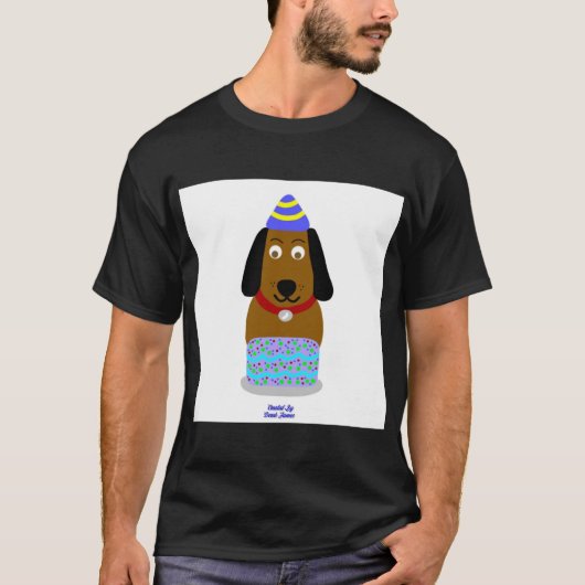 Happy Birthday Pup Mannen Shirt (Voorkant)
