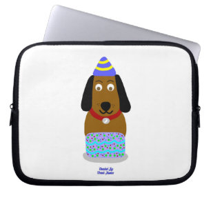 Happy Birthday Pup Neopreen Laptop Sleeve