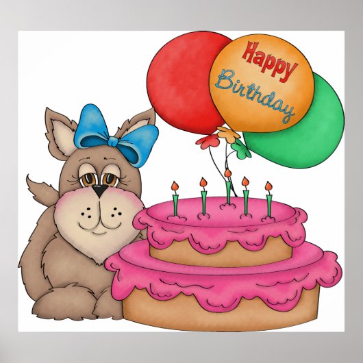 Happy Birthday Puppy Poster (Voorkant)
