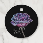 Happy Birthday Purple Rose Bedankjes Labels (Achterkant)