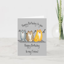 Happy Birthday Purrfect Friend Ever Cute Cats