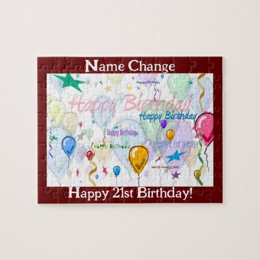 Happy Birthday Puzzle II (personaliseren) Legpuzzel (Horizontaal)