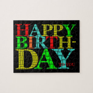 Happy Birthday Puzzle Legpuzzel