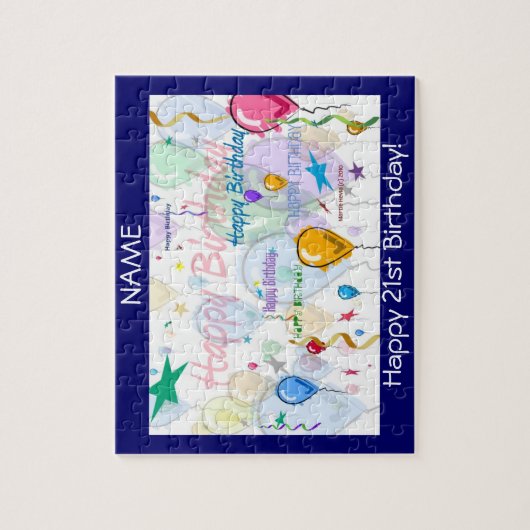 Happy Birthday Puzzle (Personaliseren) Legpuzzel (Verticaal)