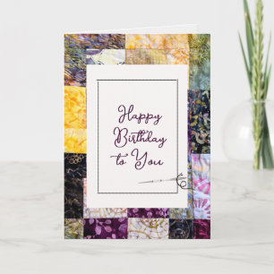 Happy Birthday Quilt Pattern met Needle Kaart