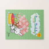Happy Birthday Rabbit Tree Cake Sun Legpuzzel (Horizontaal)