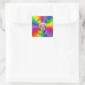 Happy Birthday Rainbow Foto Stickers Sjabloon (Tas)