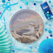 Happy Birthday Rainbow Seagull Papieren Bordje (Feest)