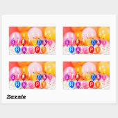 Happy Birthday Rechthoekige Sticker (Vel)