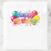 Happy Birthday Rechthoekige Sticker (Tas)