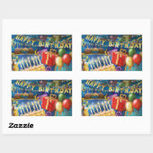 Happy Birthday Rechthoekige Sticker (Vel)