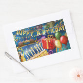 Happy Birthday Rechthoekige Sticker (Envelop)