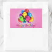 Happy Birthday Rechthoekige Sticker (Tas)