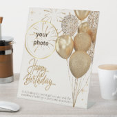 happy birthday reclamebord met voetstuk (Insitu)