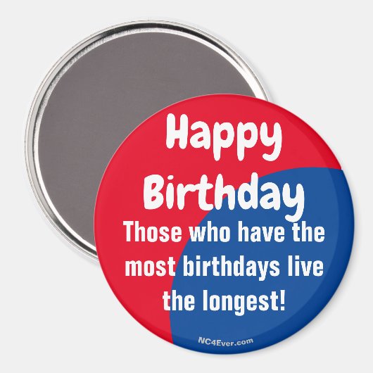 Happy Birthday Refrigerator Magnet (Recto/Verso)