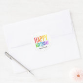 Happy Birthday Regenboog Bestel  Stickers (Envelop)