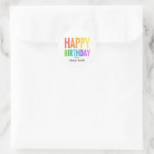 Happy Birthday Regenboog Bestel  Stickers (Tas)