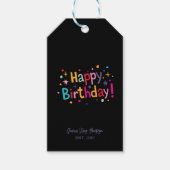 Happy Birthday Retro Gift Labels Cadeaulabel (Voorkant)