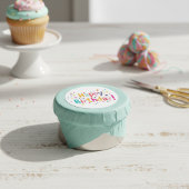 Happy Birthday (Retro) Ronde Sticker