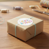 Happy Birthday (Retro) Ronde Sticker