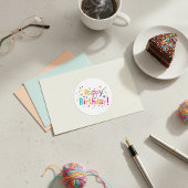 Happy Birthday (Retro) Ronde Sticker