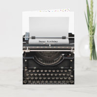 Happy Birthday Retro Typewriter