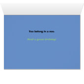 Happy Birthday Rhino Cartoon (Binenzijde Horizontaal (Onderkant))