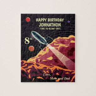 Happy Birthday Rocket Space Universe Fun Legpuzzel