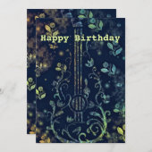 Happy Birthday - Romantic Flowers Guitar (Voorkant / Achterkant)